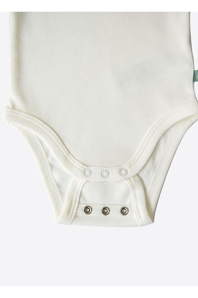 kitikate Organic New Basic Short Sleeve Body Kids Boy Ecru