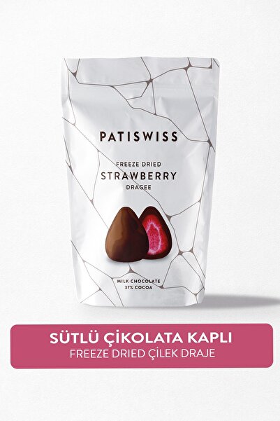Patiswiss Sütlü Çikolatalı Çilek Draje, 80G