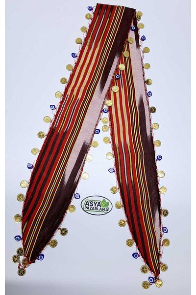 ASYA PAZARLAMA Black Sea Exploring with Evil Eye Beads and Lira - Scarf, Shawl, Scarf, Hair Band, Bandana, Push
