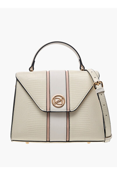 Paprika حقيبة ساتشيل منقوشة بمقبض علوي وحزام قابل للفصل - العرض 8 سم × الارتف...