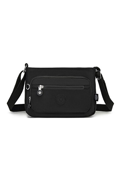 SMART BAGS SMARTBAGS KRİNKIL KUMAŞ KADIN ÇAPRAZ ÇANTA 2022-3270 SİYAH