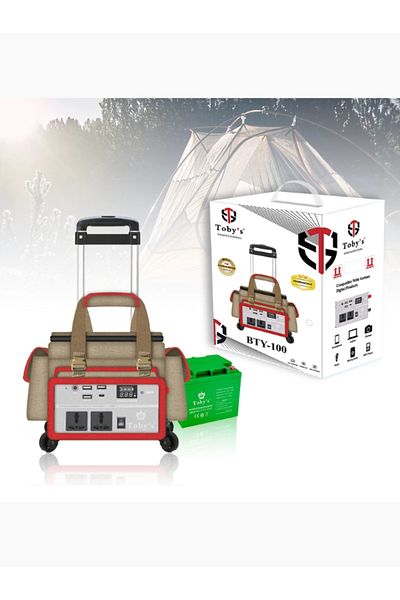TOBYS Toby's BTY 100 Highly Durable Battery 80000mAh Power Station, Rechargeable Battery With 500W