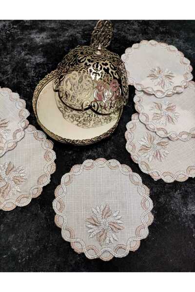 Çt Çeyizci Tekstil منديل العرض، منديل الكوكتيل، حامل العرض الجانبي للقهوة، ال...