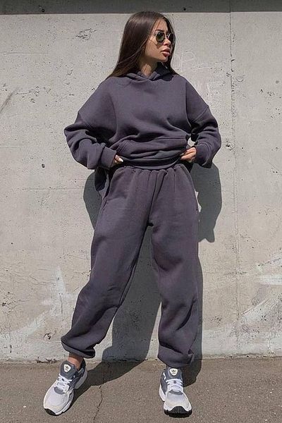 Madmext Smoked kapucnis Oversize női tréningruha szett Mg1609