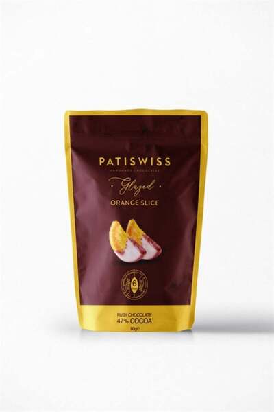 Patiswiss Glazed Ruby Çikolatalı Portakal Dilimi, 80g
