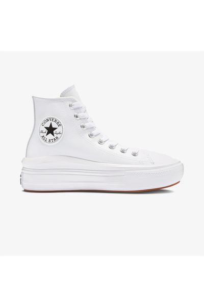 Converse Chuck Taylor All Star Move Platform Foundational Leather Adidași Femei Alb