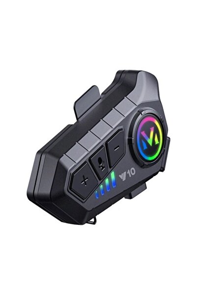 DEANB Y0010 IPX6 Su Geçirmez RGB Işıklı Bluetooth 5.3 Kablosuz İnterkom Kask Kulaklığı HD Ses Asistan