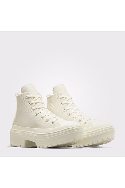 converse Chuck Taylor All Star Lugged Heel Unisex Beige Leather Platform Sneaker
