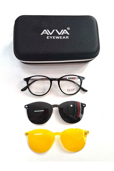 Avva 9363 C1 Polarized & Anti-Far Clip-On Unisex Sunglasses