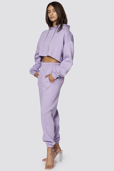 Madmext Σετ γυναικεία αθλητική φόρμα Mad Girls Lilac Hooded Mg467