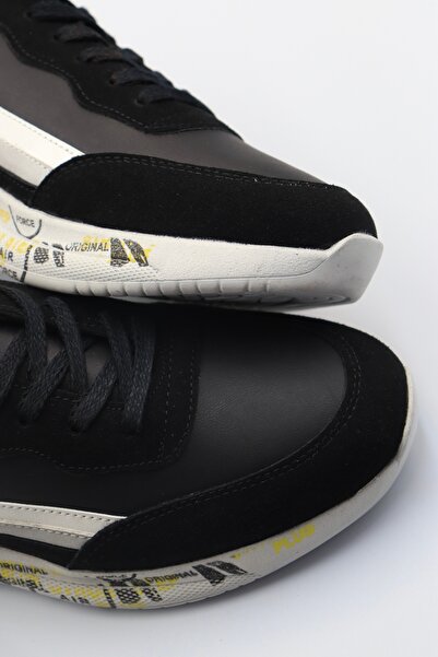 RODEO Men's Black Daily Comfortable Flexible Orthopedic Guaranteed Sneaker Shoes