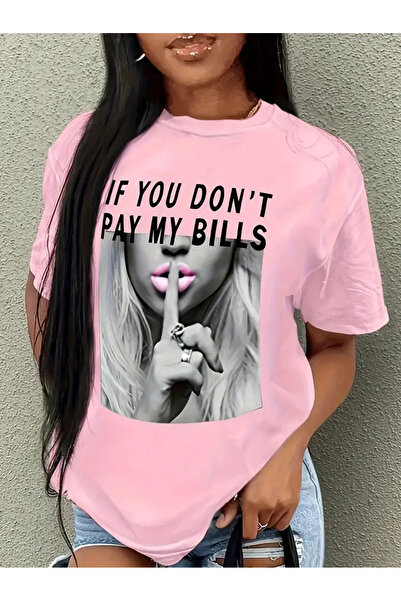 PENTHİLUS Printed Short Sleeve T-Shirt, Casual O Neck Short Sleeve Blouse for Summer and Spring, Women's Clothing