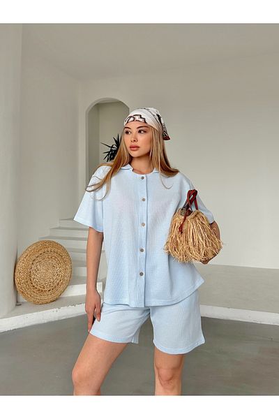 AFROGİYİM Set cămașă pantaloni scurți