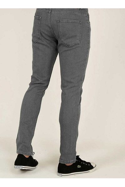 GİRAY TEX Blugi pentru bărbați, gri Slim Fit, din lycra, flexibili, pantaloni de denim pentru bărbați