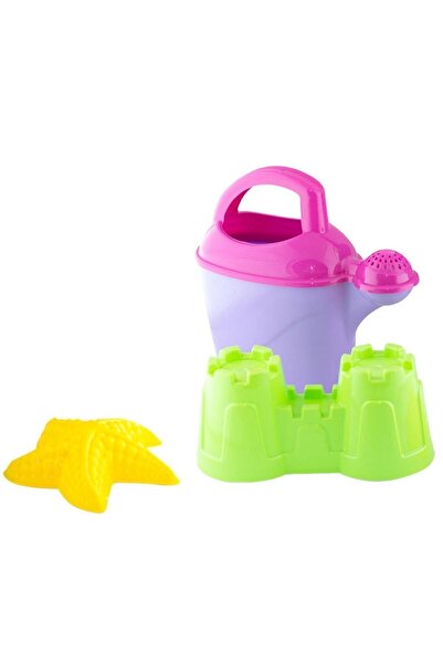 ToXA 8 Piece Girl Kids Beach Toy Colorful Illustrated Sea Sand Bucket Toy Bucket Set with Backpack