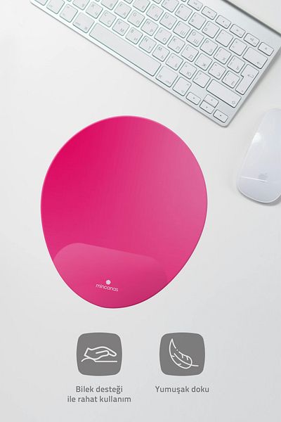 Mincanas Colorful Patterned Oval Mouse Pad with Wrist Support Mouse Pad
