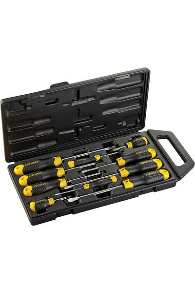 Stanley 2-65-005 Ph 'Cushion Grip' Screwdriver, Multi-Colour, Set Of 10 Piece
