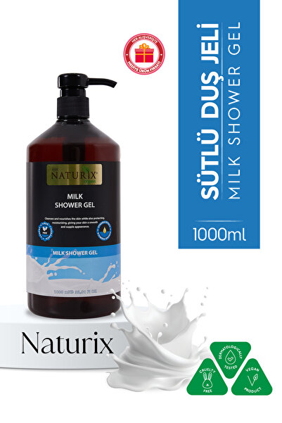 Naturix Sütlü Duş Jeli Nemlendirici ve Cildi Yumuşatan Günlük Temizlik Jeli -...