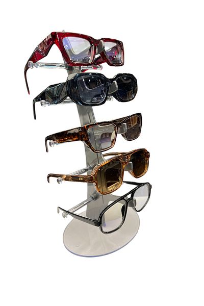 STAND MARKET Glasses Stand Sailing Model, 5 Glasses Capacity Stand Pearlescent Silver