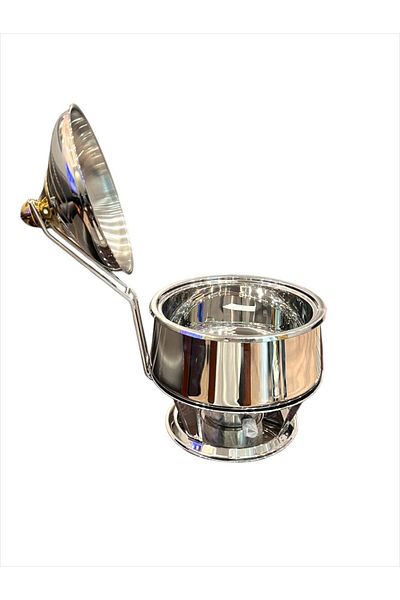 aljahwari Bohara Saira 3500ml Stainless Steel Wax Warmer with 2 Stands and Wax Warmer