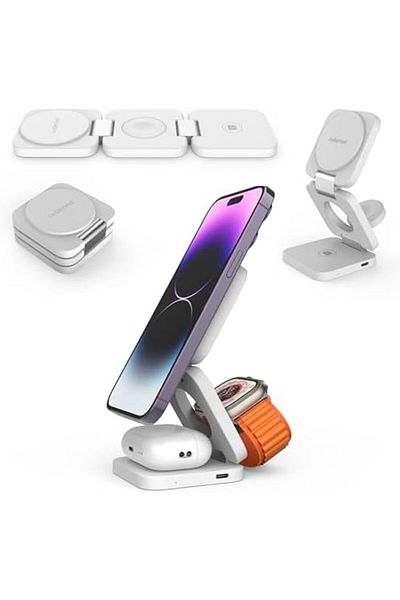 cubenest E310 3-1 Wireless Foldable Charger - White