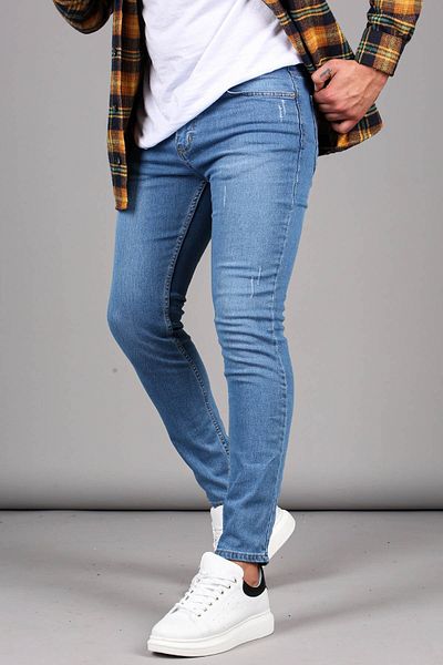 Madmext Pánské modré džíny Skinny Fit Jeans 6341