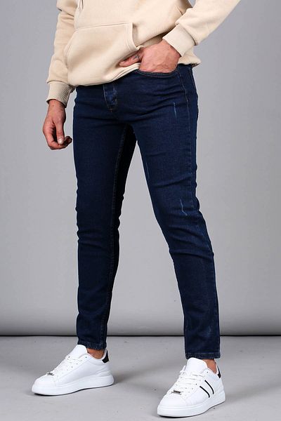 Madmext Kék csiszolt Skinny Fit férfi Jean 6322