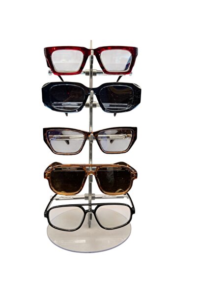 STAND MARKET Glasses Stand Sailing Model, 5 Glasses Capacity Stand Pearlescent Silver