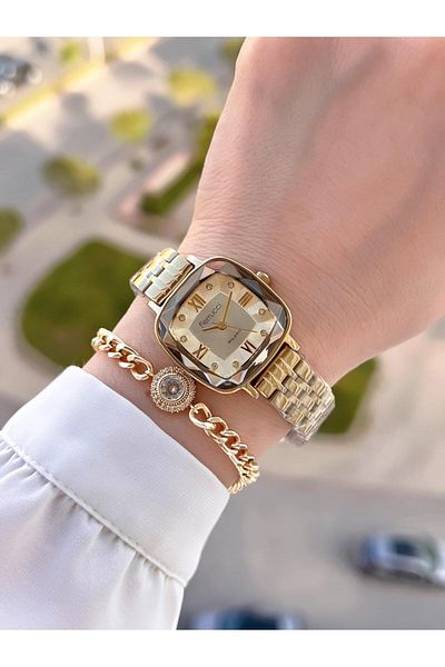 Ferrucci Steel Cord Blackening Color Does Not Throw 2 Years Guarantee Women Wrist Watch+Bracelet F.03262.04