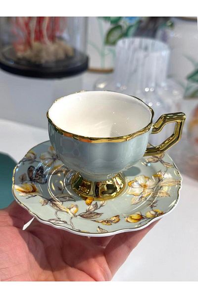 Kosova Eldon Mint 6 Person Turkish Coffee Cup