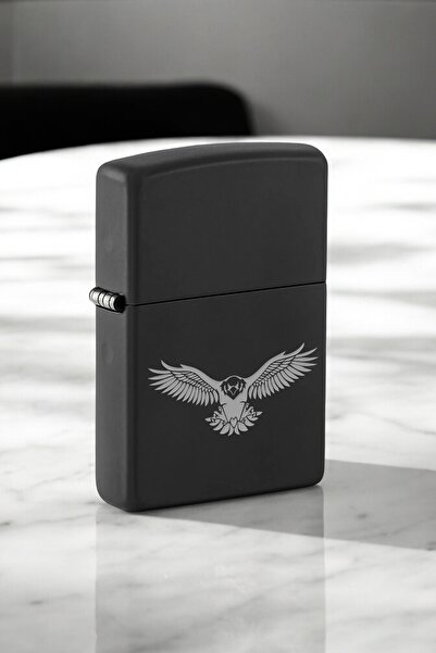 nesnelgift Kartal Motifli Metal Benzinli Çakmak