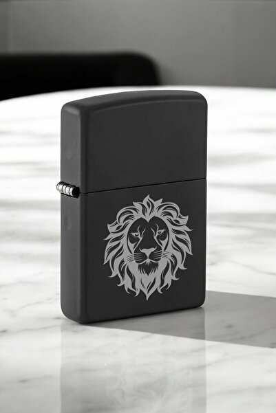 nesnelgift Cesur Aslan Figürlü Metal Benzinli Çakmak