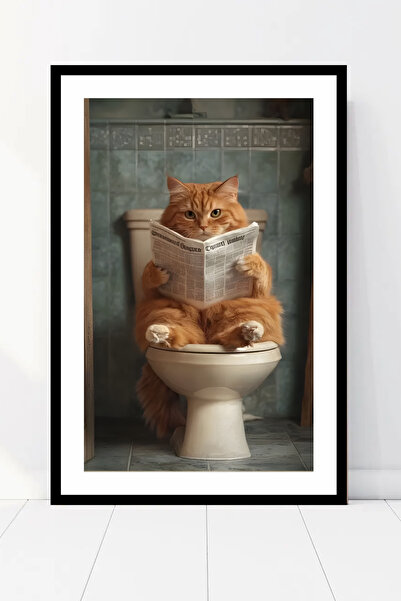 Tasarım Depom Kedi Temalı Çerçeve Görünümlü Mdf Tablo