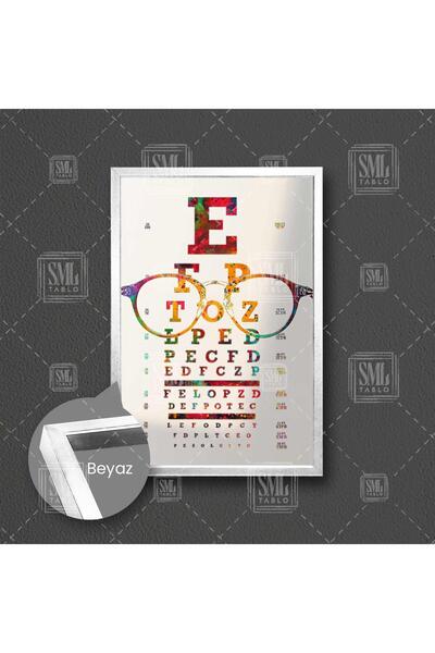 SML TABLO Renkli Gözlük Optik Göz Doktoru Muayenehane Renkli Göz Testi Şema D...