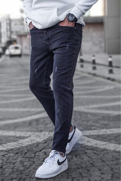Madmext Tmavý kouřový skinny Fit Jean T6315