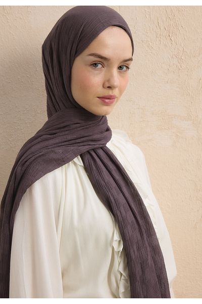 Fresh Modal Checkered Shawl Lilac
