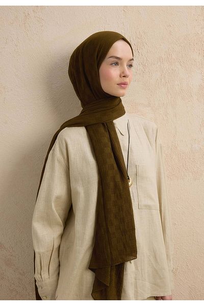 Fresh Modal Checkered Shawl Soil