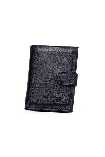 Newish Polo Men's Genuine Leather Wallet and Card Holder – Navy Blue