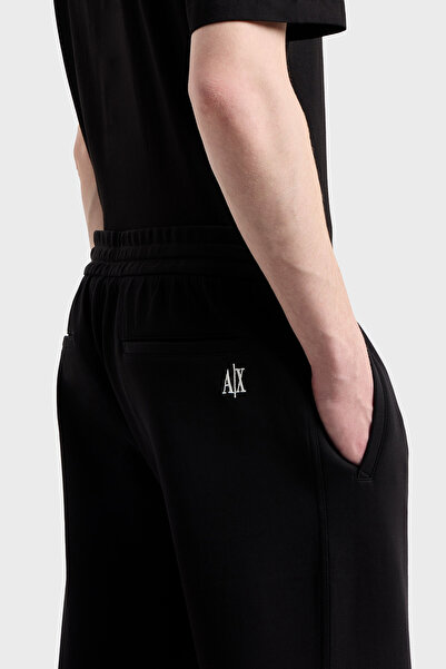 Armani Exchange Erkek Normal Kalıp Beli ve Paçası Lastikli Pamuklu Siyah Pantolon XM000373 AF10818-UC001