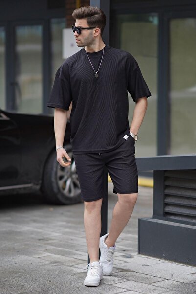 Madmext Ανδρικό σορτς Black Crew Neck 5949