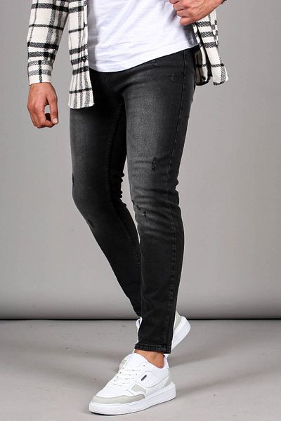 Madmext Ανδρικό μαύρο τζιν σε ίσιο πόδι Relaxed Cut 6330