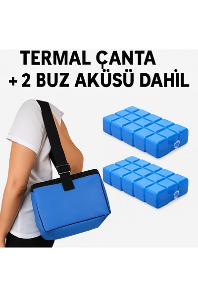 Lorin Thermal Bag (10 Liters, 2 Gift Ice Batteries, Blue Color)