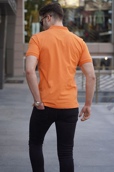 Madmext Tricou polo de bază portocaliu 4550