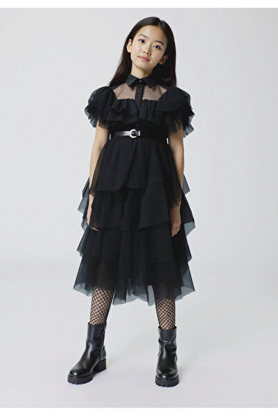 Modonoff Wednesday Kostüm Siyah Renk Elbisesi