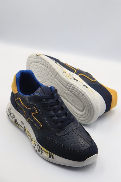 RODEO Ανδρικά παπούτσια μπλέ Navy Blue καθημερινά άνετα εύκαμπτα ορθοπεδικά εγγυημένα αθλητικά παπούτσια
