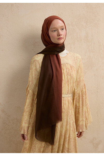 Fresh MODAL DEGRADE ŞAL KAHVE-KİREMİT