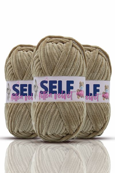 Self 3 Πακέτα Ανοιχτό Καφέ Βελούδινο Σχοινί, Amigurumi, Παιχνίδι, Πλεκτό Κουβέρτα, Kitten Velvet