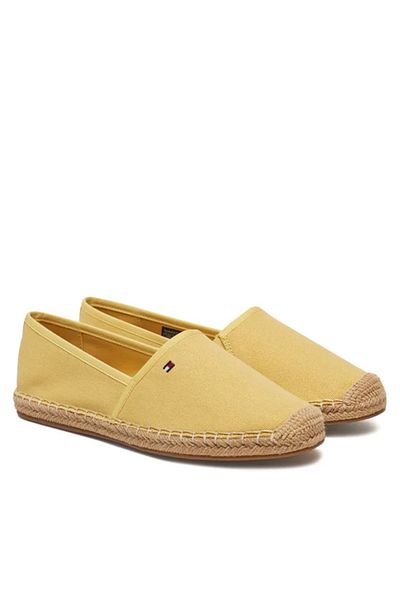 Tommy Hilfiger Women's Round Toe Woven Comfortable Sole Yellow Shoes Fw0Fw08541-Zqm