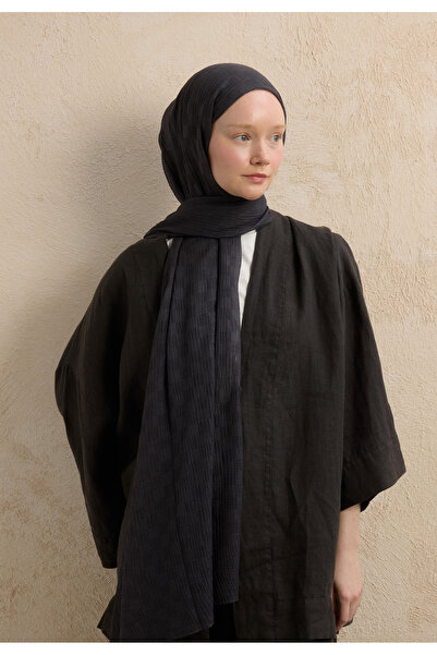 Fresh Modal Checkered Shawl Smoked