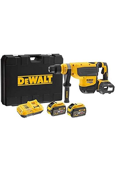 Dewalt 48mm 54V XR FLEXVOLT SDS-Max Hammer with Extra Battery, Yellow/Black, DCH733X2-GB, 3 Year War